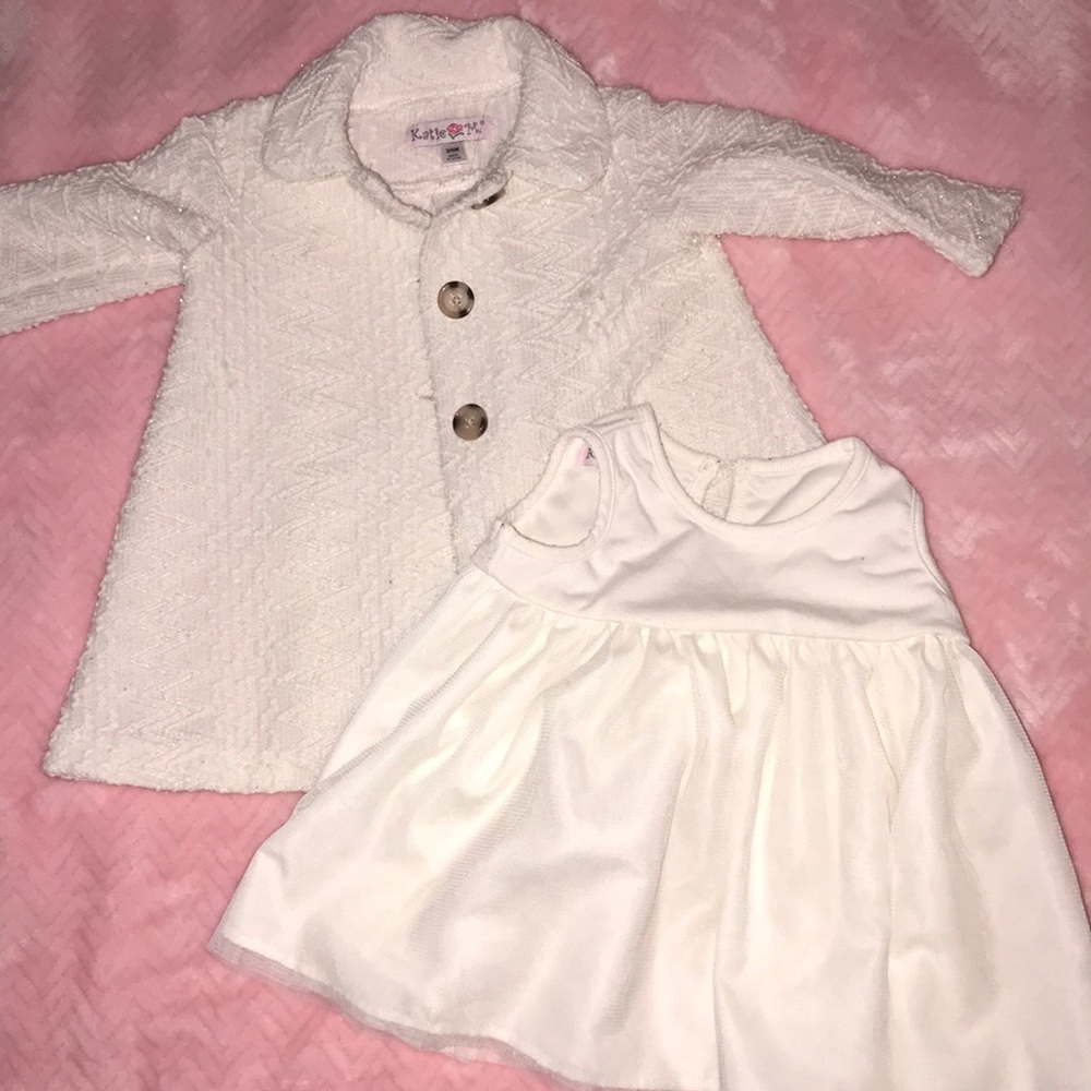 White coat and dress